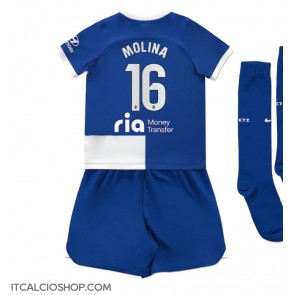 Atletico Madrid Nahuel Molina #16 Seconda Maglia Bambino 2023-24 Manica Corta (+ Pantaloni corti)